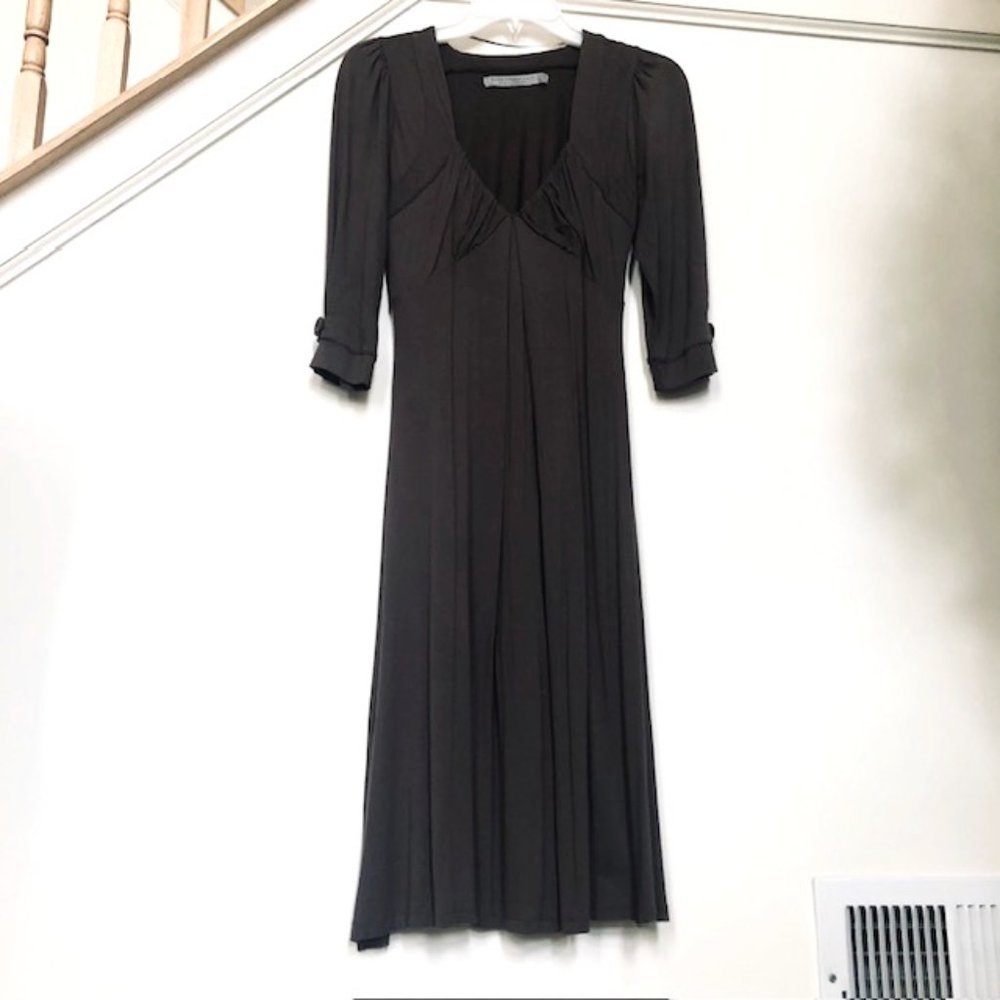 Zara Collection 3/4 Sleeve Dress in Night Olive